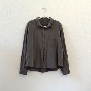 Vintage Micro Plaid Button Up Shirt